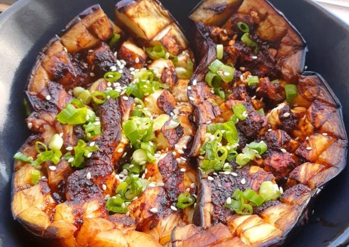 A picture of Sweet and Sour Grilled Eggplant (Vegan).