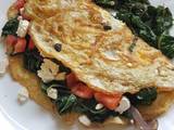 A picture of Spinach Tomato & Feta Omelette.