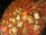 A picture of Spicy Vegetable 8 QT Crock Pot Soup.