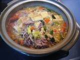 A picture of Delicious Vegetable Miso Nabe (Hot Pot).