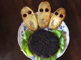 A picture of California Farm Halloween Blood Sausage with Ghoul Wine.