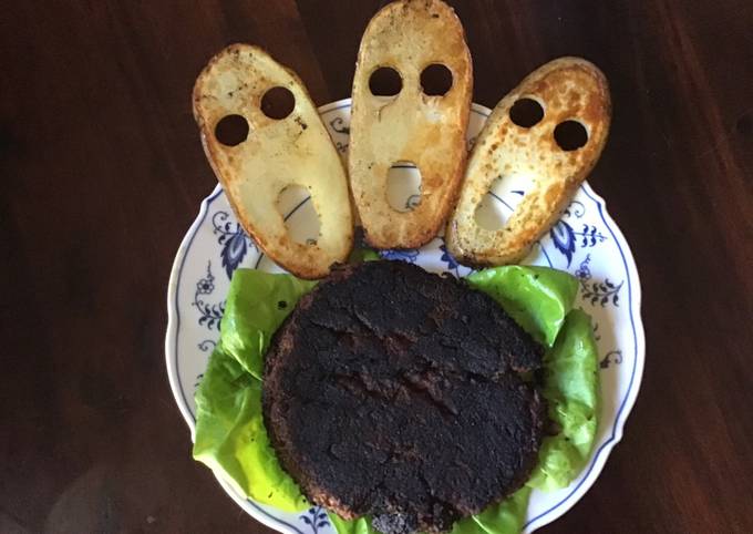 A picture of California Farm Halloween Blood Sausage with Ghoul Wine.