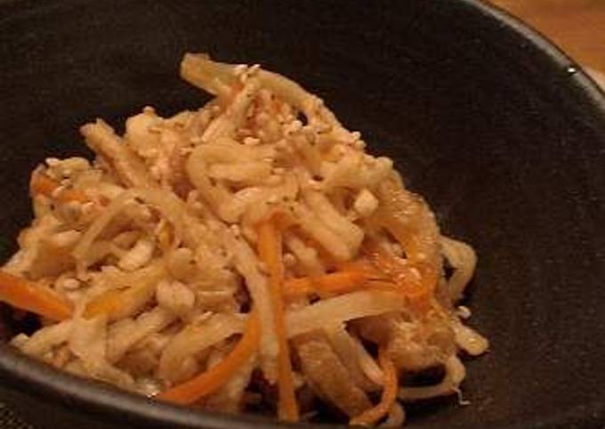 A picture of Homemade Kiriboshi Daikon with Dried Vegetables.