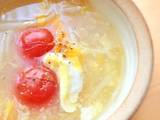 A picture of A Nice Tomato and Vegetable Egg Soup.