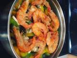 A picture of Thai Prawns w coconut milk n vegetables.