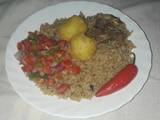 A picture of Tomato Paste Pilau #festivedishcontestkakamega#authormarathon#.