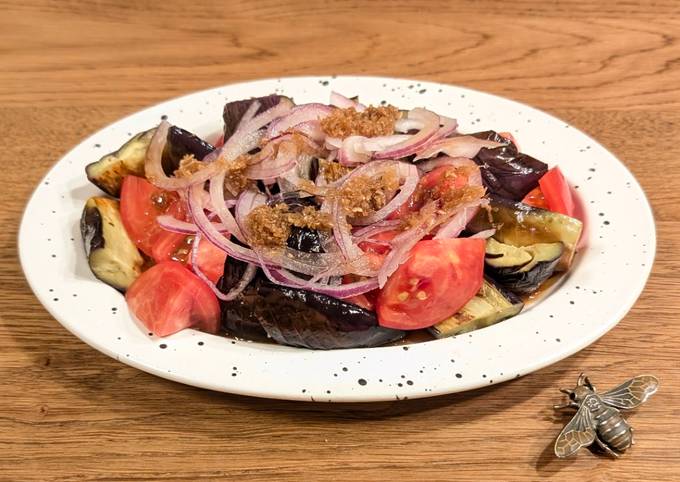 A picture of ★Tomato and Aubergine with ginger and soy sauce★.