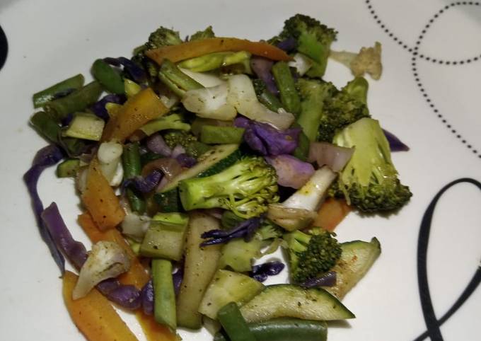 A picture of Steamed vegetables.