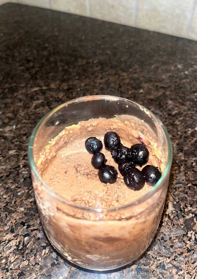 A picture of Chocolate (PB) Brownie Chia Pudding.