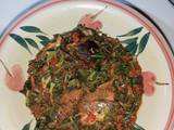 A picture of Oiless Vegetable Soup(efo riro).