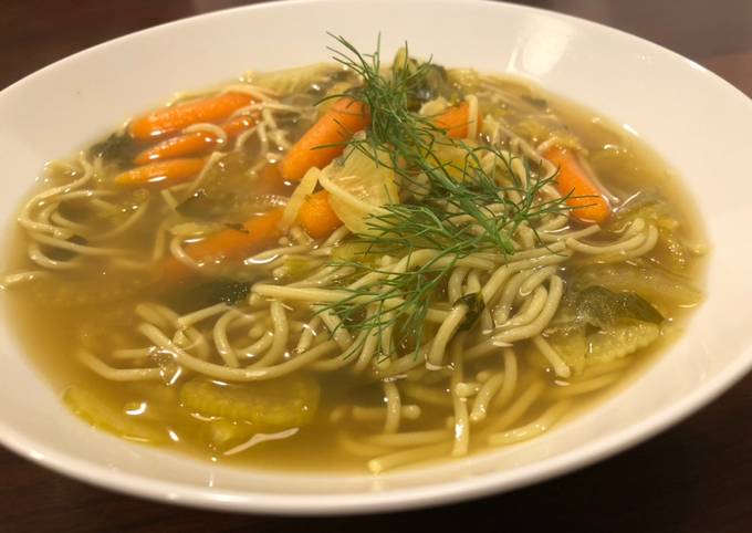 A picture of Immune system boosting fennel & vegetable soup.