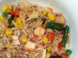 A picture of Crab vegetable stir fry.