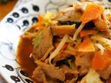 A picture of Sweet and Salty Miso Flavored Stir-Fried Meat and Vegetables.