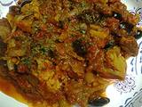 A picture of Moroccan Lamb Tagine with vegetables.