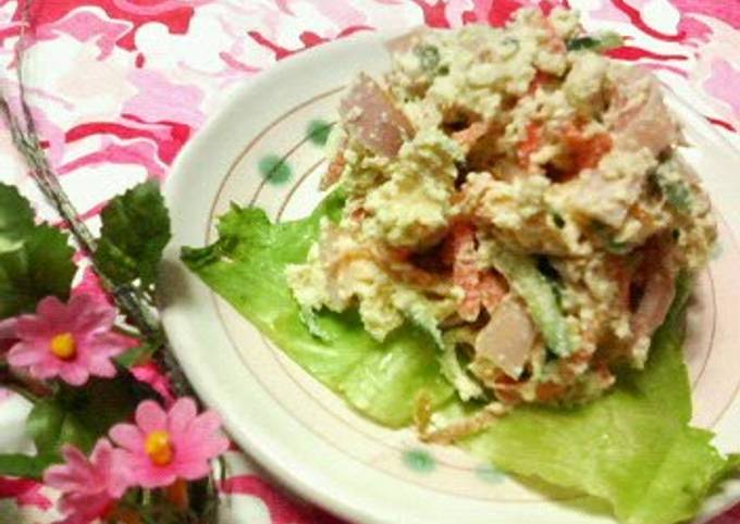 A picture of Izakaya-Style Okara, Vegetable, Mayonnaise and Miso Salad.