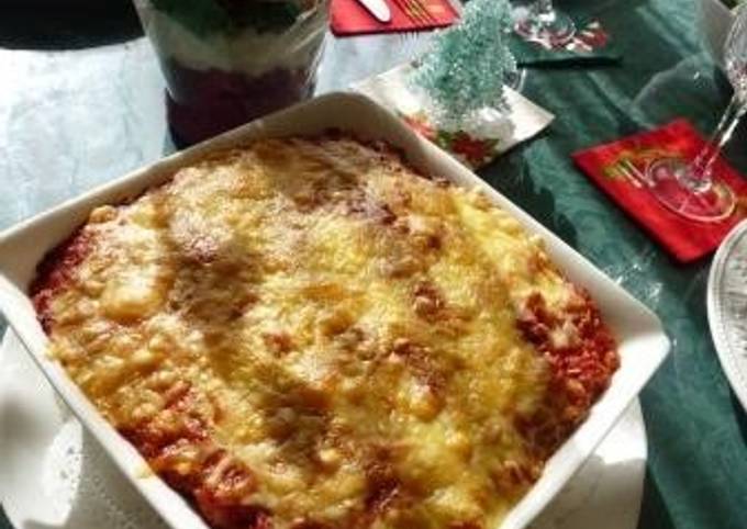 A picture of Vegetable and Kurumabu Lasagne.