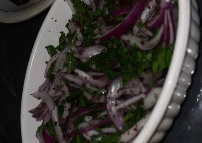 A picture of Sumac Red Onions Salad.