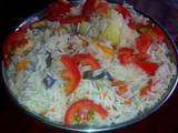 A picture of Vegetable rice #IdulfitriRecipeContest.