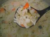 A picture of Voula's Vegetable Avgolemono Soup (Greek Veggie Egg-Lemon Soup).