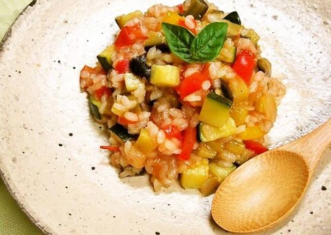 A picture of Chunky Risotto with Summer Vegetables.