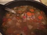 A picture of Left-Over Turkey/Vegetable Soup.