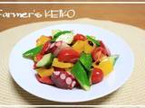 A picture of [Farmhouse Recipe] Colorful Vegetables with Marinated Octopus.