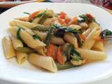 A picture of AMIEs PENNE with VEGETABLEs.