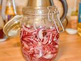 A picture of Pickled Red Onions.