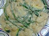 A picture of Some creamed vegetables.