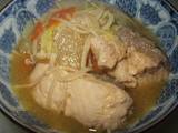 A picture of Ishikari Nabe - Salmon and Vegetable Specialty Hot Pot from Hokkaido Region.