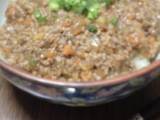 A picture of Ground Meat and Vegetable Rice Bowl with.