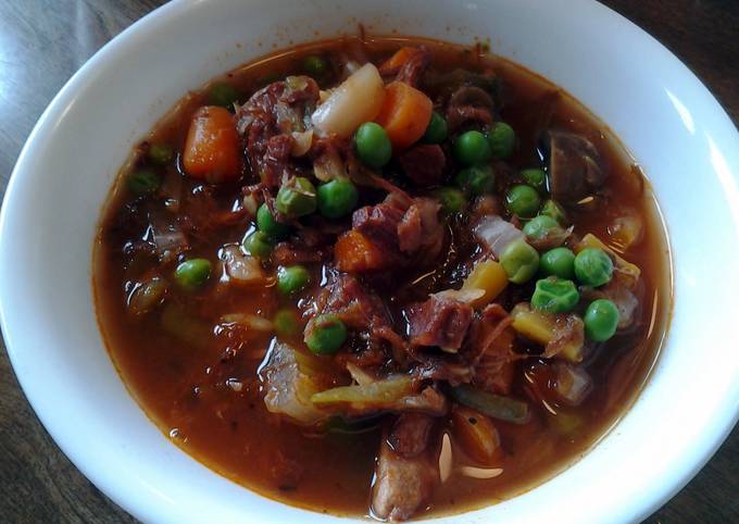 A picture of Vegetable ham stew.