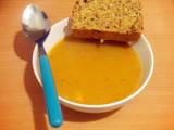 A picture of Root Vegetable Soup with Irish Soda Bread.