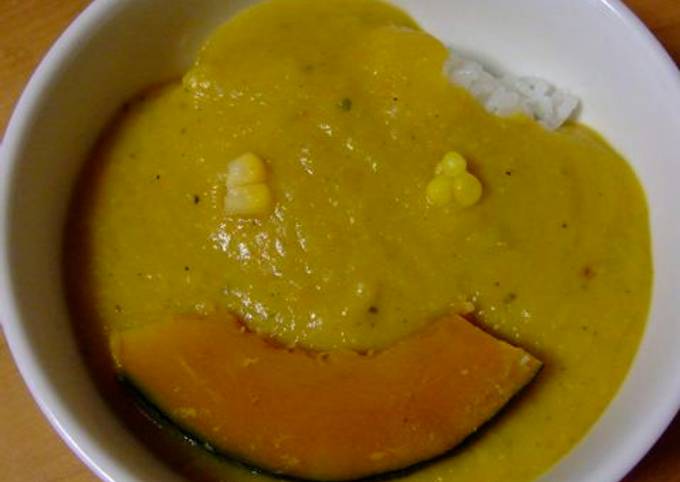 A picture of Macrobiotic Kabocha Squash Vegetable Soup & Curry for Kids.