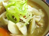 A picture of Pork Soup with Ginger and Lots of Root Vegetables.