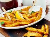 A picture of My oven baked Chilli and Sweet pepper chips.