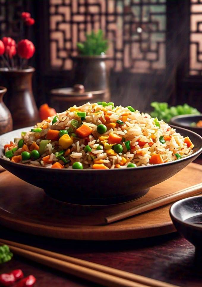 A picture of Vegetable Fried Rice.