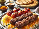 A picture of Kabob koobideh.