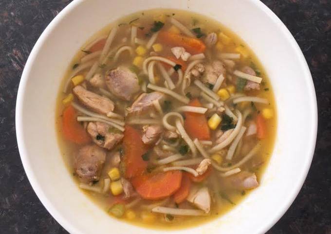 A picture of Easy Chicken Vegetable and Noodle Soup.