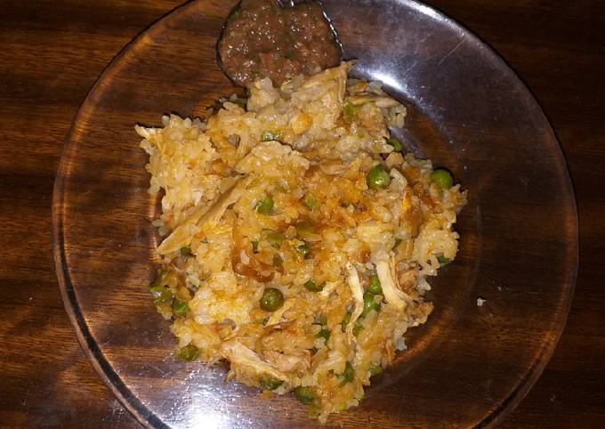 A picture of Veggie pilau Njeri #authors marathon.