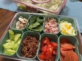 A picture of Salad bar at home.