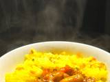 A picture of Savory Sweet-Chili Chicken with Turmeric Rice.