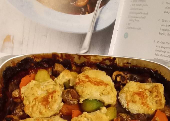 A picture of Mushroom cobbler 😋 vegetarian.