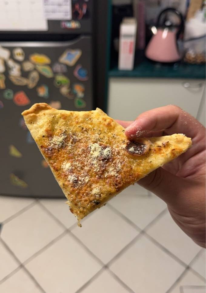 A picture of Crispy Garlic Parmesan Flatbread.