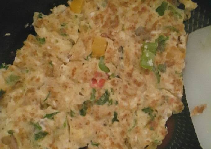 A picture of Omelette with Vegetables.