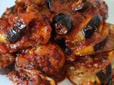 A picture of Eggplant with Olives.