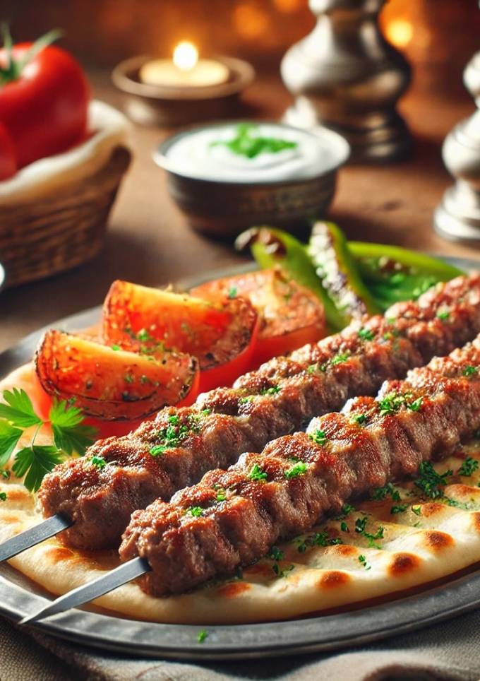 A picture of Adana Kebab.