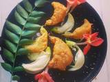 A picture of Vegetable hummingbird (Agati) Flower Fritters.