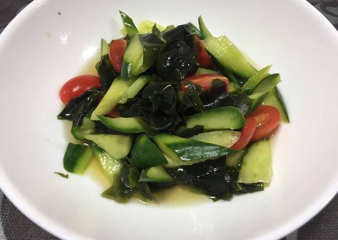 A picture of Summer vegetable & Wakame Seaweed Salad.