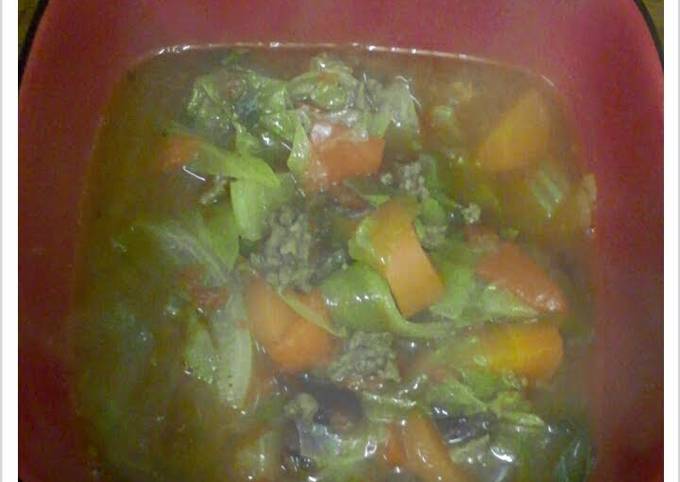 A picture of Easy Beef & Vegetable soup.